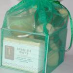 Green Organza Spa Cube Gift Set With Shea Butter..