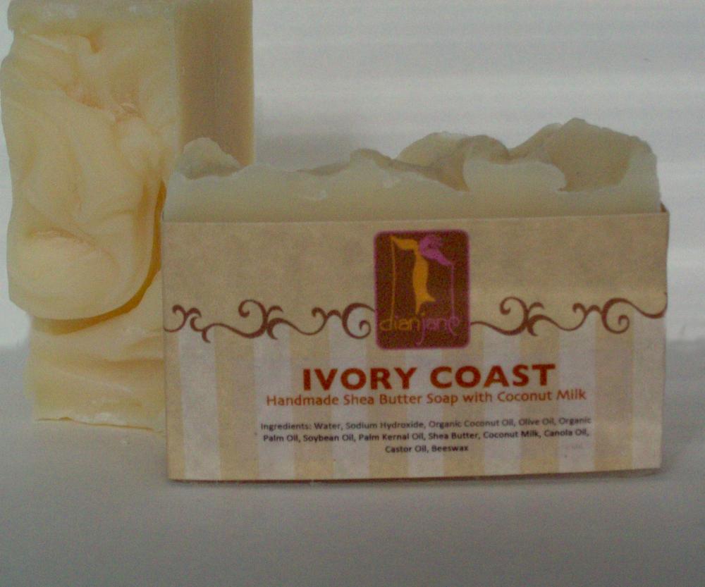 Ivory Coast-organic Fragrance Coconut Milk Shea Butter Soap With Cocoa Butter And Babassu Butters